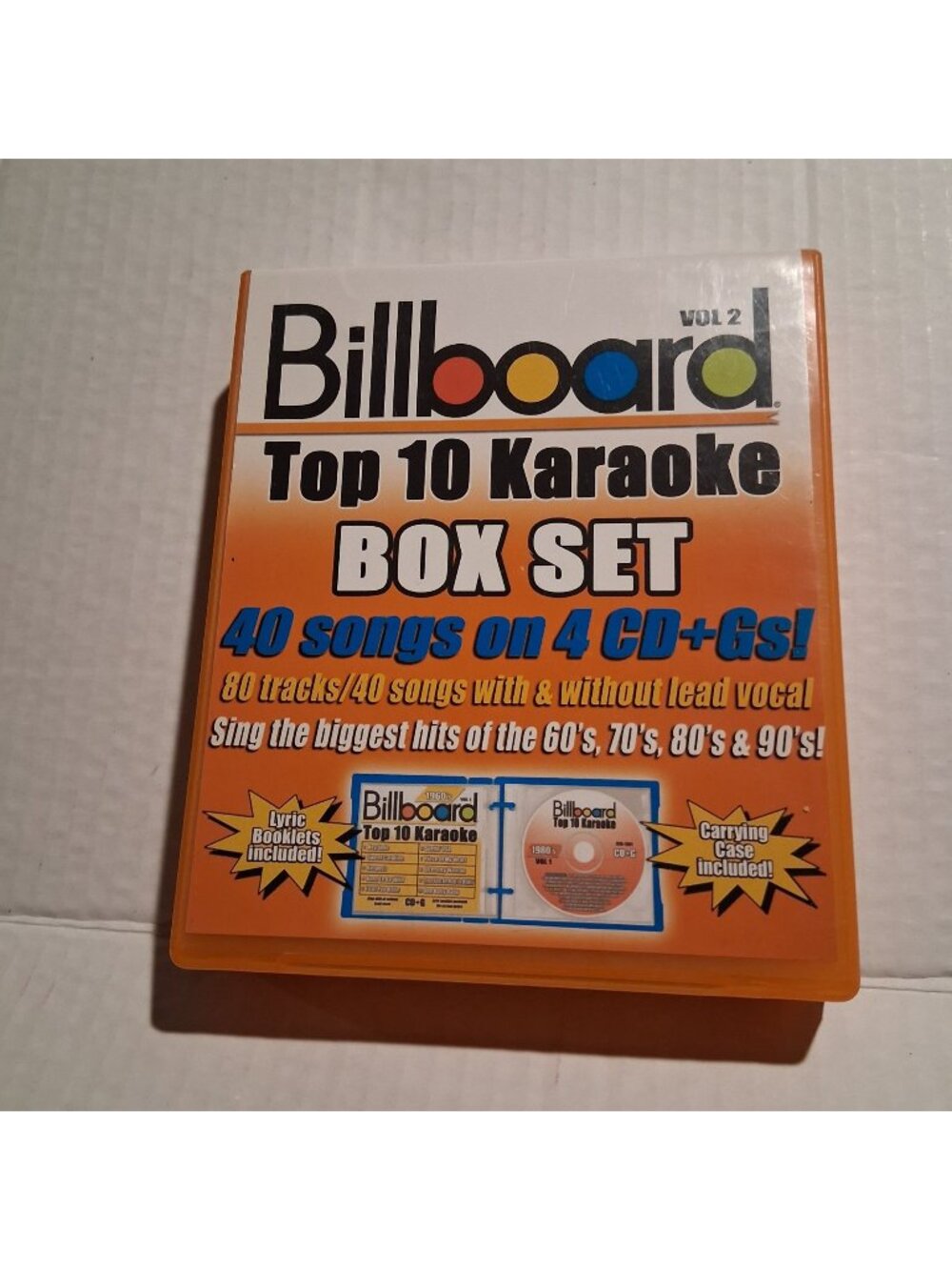 Billboard Top 10 Karaoke CD+G Box Set Vol. 2 With 40 Songs From 60s-90s Lyric